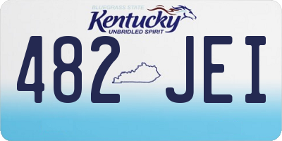 KY license plate 482JEI