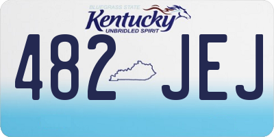 KY license plate 482JEJ