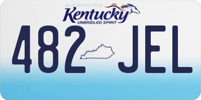 KY license plate 482JEL