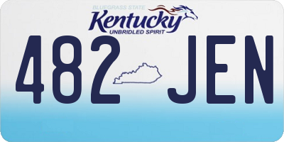 KY license plate 482JEN