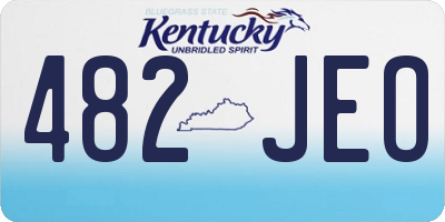 KY license plate 482JEO
