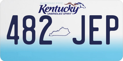 KY license plate 482JEP