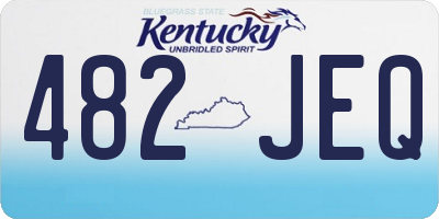 KY license plate 482JEQ