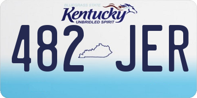 KY license plate 482JER