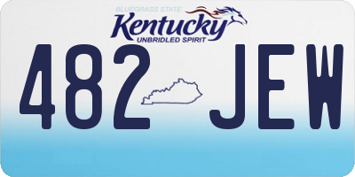 KY license plate 482JEW