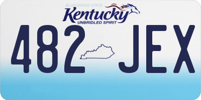 KY license plate 482JEX