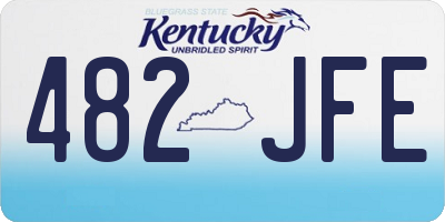 KY license plate 482JFE