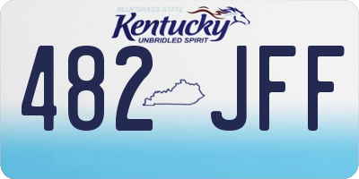 KY license plate 482JFF