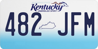 KY license plate 482JFM