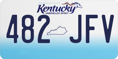 KY license plate 482JFV
