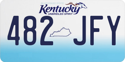 KY license plate 482JFY