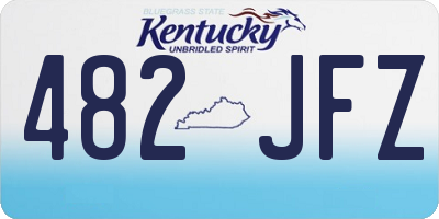 KY license plate 482JFZ