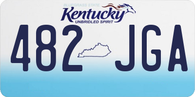 KY license plate 482JGA