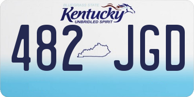 KY license plate 482JGD