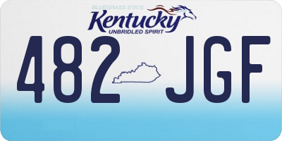KY license plate 482JGF