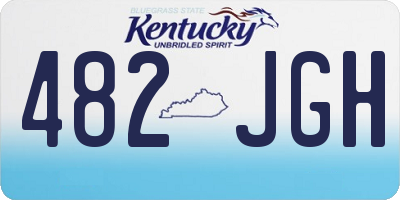 KY license plate 482JGH