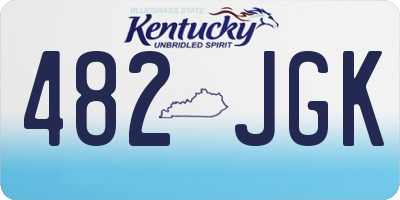KY license plate 482JGK