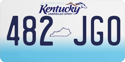 KY license plate 482JGO