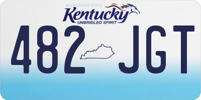 KY license plate 482JGT