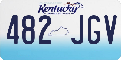 KY license plate 482JGV
