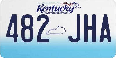 KY license plate 482JHA