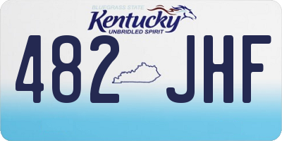 KY license plate 482JHF