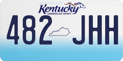KY license plate 482JHH
