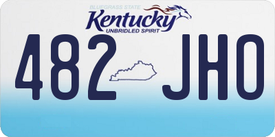 KY license plate 482JHO