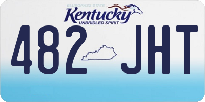 KY license plate 482JHT
