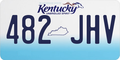 KY license plate 482JHV
