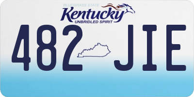 KY license plate 482JIE