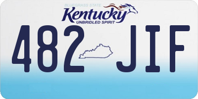 KY license plate 482JIF