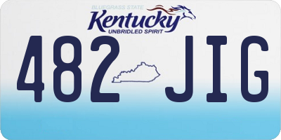 KY license plate 482JIG