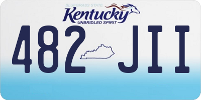KY license plate 482JII