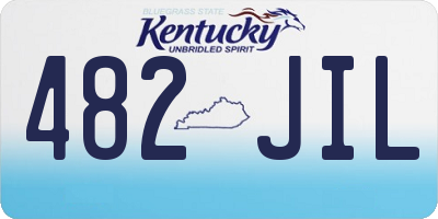 KY license plate 482JIL