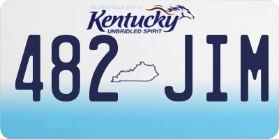 KY license plate 482JIM