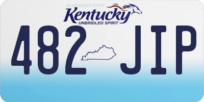 KY license plate 482JIP