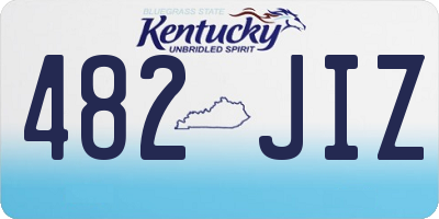 KY license plate 482JIZ