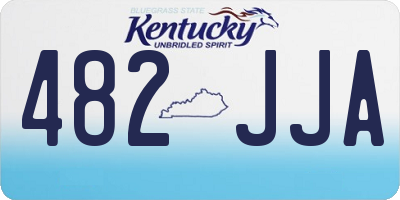 KY license plate 482JJA