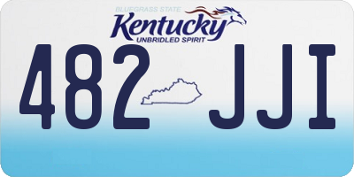 KY license plate 482JJI
