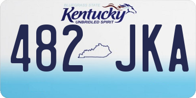KY license plate 482JKA