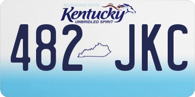 KY license plate 482JKC