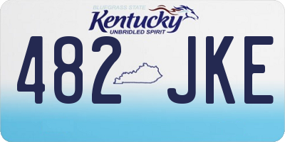 KY license plate 482JKE