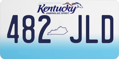 KY license plate 482JLD