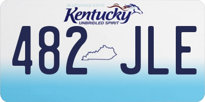 KY license plate 482JLE