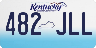 KY license plate 482JLL