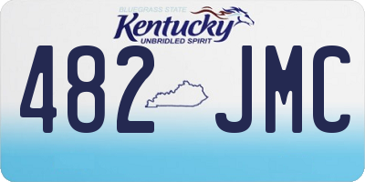 KY license plate 482JMC