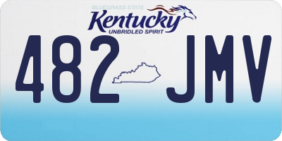 KY license plate 482JMV