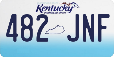 KY license plate 482JNF