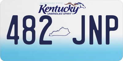 KY license plate 482JNP